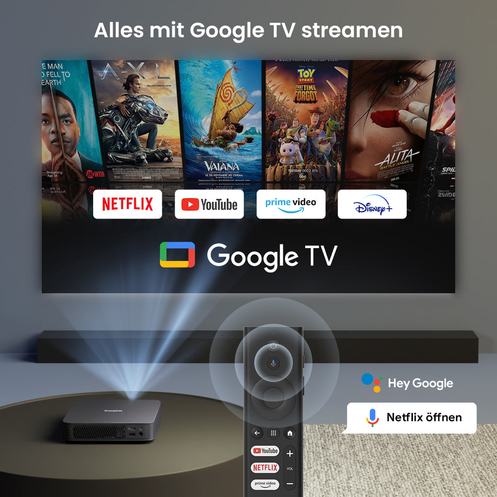Dangbei Atom Google TV-Laserprojektor mit integriertem Netflix | Dangbei DE