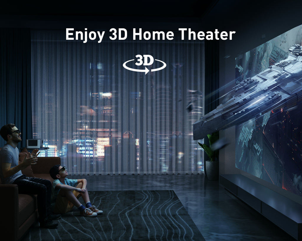 2 Stuks 144Hz DLP Link 3D-bril – Compatibel Met BenQ, Vivitek, Viewsonic En Meer (USB Oplaadbaar)